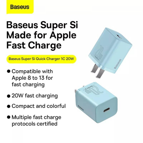 Sạc nhanh điện thoại, nhỏ gọn Baseus Super Si Quick Charger 20W