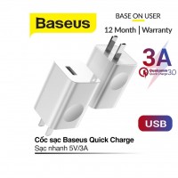 Sạc nhanh Baseus Quick Charge 3.0 công suất 3A công nghệ thông minh tự động điều chình dòng sạc 