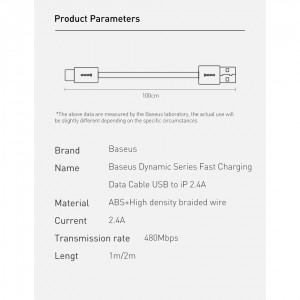 Cáp Sạc Nhanh iPhone/iPad Baseus Dynamic  USB to Lightning