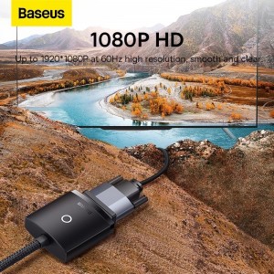 Hub chuyển đổi kết nối Baseus Lite Series Adapter HDMI to VGA + AUX 3.5mm