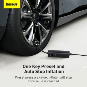 Máy bơm lốp xe thế hệ mới Baseus Super Mini Inflator Pump (12V/ 0.2 ~150PSI, 30L/min, LED Display, Portable Car Pump)
