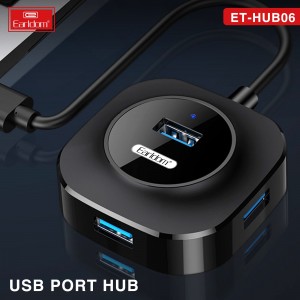 Bộ chia cổng USB  Earldom HUB-06 (Hỗ Trợ 4 Cổng USB 2.0)
