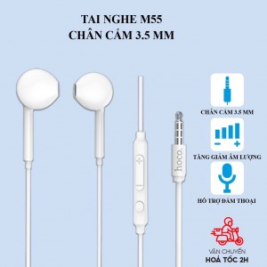 Tai nghe chân 3.5mm Hoco M55 chính hãng